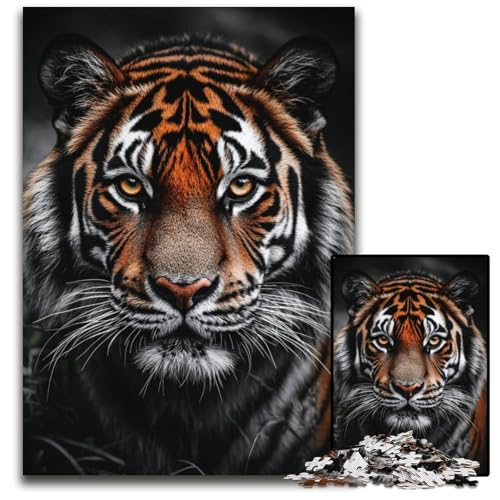 1000-teiliges Puzzle für Erwachsene und Teenager, afrikanischer Tiger, Kartonpuzzle, Lernspiele, DIY-Spielzeug, Geburtstagsgeschenk, Geschenke für 14-Jährige, 26x38cm 1000-teiliges Puzzle für Erwachsene und Teenager, afrikanischer Tiger, Kartonpuzzle, Lernspiele, DIY-Spielzeug, Geburtstagsgeschenk, Geschenke für 14-Jährige, 26x38cm von JIANGENNF