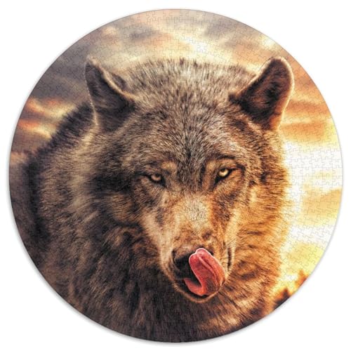 1000-teiliges Puzzle für Erwachsene. Der Wolf. Puzzles für Erwachsene. Anspruchsvolles Denkspiel für Teenager (Größe 67,5 x 67,5 cm). von JIANGENNF