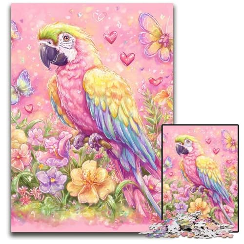 1000-teiliges Puzzle für Jugendliche, Papagei, Holzpuzzle für Kinder ab 14 Jahren, Heimdekoration, Geschenk von Kunstwerken, 50x75cm von JIANGENNF