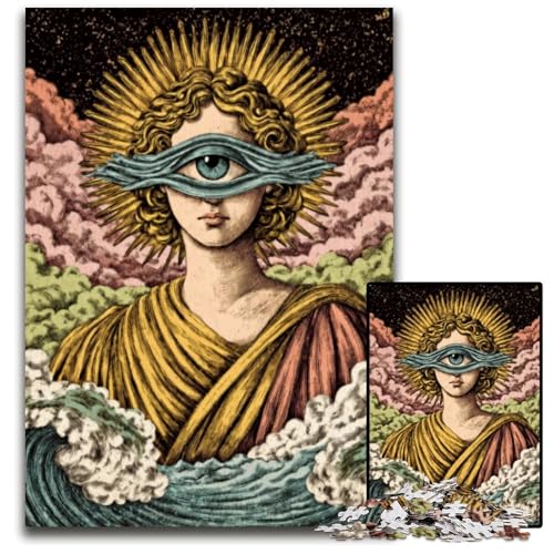 1000-teiliges Puzzle für Jugendliche, Tarot-Figuren, Puzzle aus Pappe, Dekomprimierendes intellektuelles Lernspielzeug, gutes Geschenk für Erwachsene und Jugendliche, 26x38cm von JIANGENNF