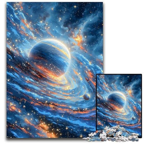 1000-teiliges Puzzle für Jugendliche, Universum, Planet, Holzpuzzle, Spiele, Spielzeug, Geschenk, stärkt die Liebe zwischen Paaren, für Kinder ab 14 Jahren, 50x75cm von JIANGENNF
