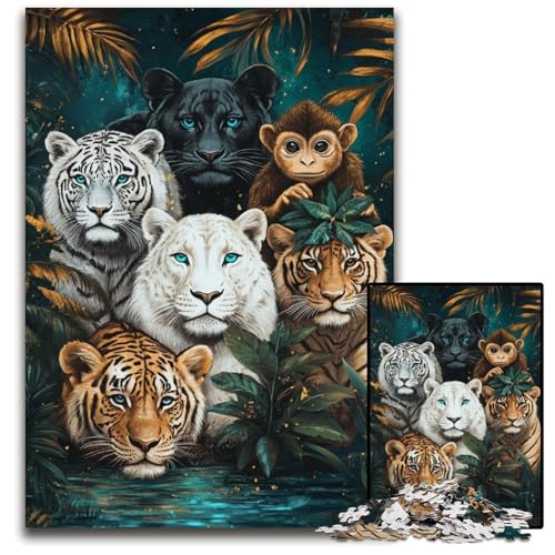 1000-teiliges Puzzle für Teenager, Dschungeltiere, Kartonpuzzle, Weihnachten, Halloween, Ostern, Neujahr, 26x38cm 1000-teiliges Puzzle für Teenager, Dschungeltiere, Kartonpuzzle, Weihnachten, Halloween, Ostern, Neujahr, 26x38cm von JIANGENNF