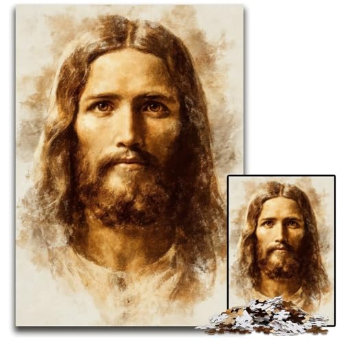 1000-teiliges Puzzle für Teenager, Jesus-Puzzle aus Holz, Weihnachten, Halloween, Ostern, Neujahr, 50x75cm 1000-teiliges Puzzle für Teenager, Jesus-Puzzle aus Holz, Weihnachten, Halloween, Ostern, Neujahr, 50x75cm von JIANGENNF