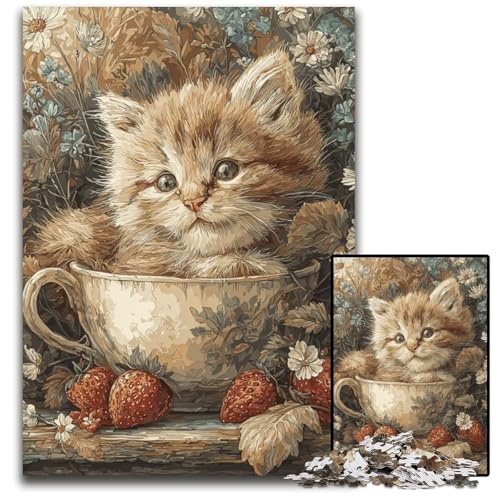 1000-teiliges Puzzle für Teenager, Katzen-Puzzle aus Karton, Weihnachten, Halloween, Ostern, Neujahr, 26x38cm 1000-teiliges Puzzle für Teenager, Katzen-Puzzle aus Karton, Weihnachten, Halloween, Ostern, Neujahr, 26x38cm von JIANGENNF