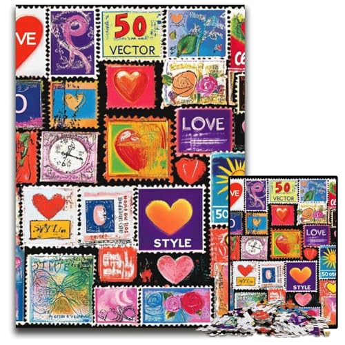 1000-teiliges Puzzle für Teenager, Liebescollage, Holzpuzzle, Weihnachten, Halloween, Ostern, Neujahr, 50x75cm 1000-teiliges Puzzle für Teenager, Liebescollage, Holzpuzzle, Weihnachten, Halloween, Ostern, Neujahr, 50x75cm von JIANGENNF