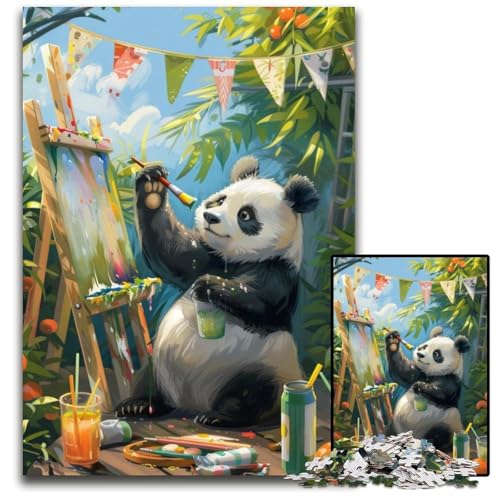 1000-teiliges Puzzle für Teenager, Panda-Maler, Karton-Puzzles, interessanter Stressabbau, Geschenkideen für 14+, 26x38cm 1000-teiliges Puzzle für Teenager, Panda-Maler, Karton-Puzzles, interessanter Stressabbau, Geschenkideen für 14+, 26x38cm von JIANGENNF