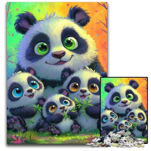 1000-teiliges Puzzle für Teenager, Panda-Puzzle aus Holz, Spiele, Spielzeug, Geschenk, stärkt die Liebe zwischen Paaren, für Kinder ab 14 Jahren, 50x75cm von JIANGENNF