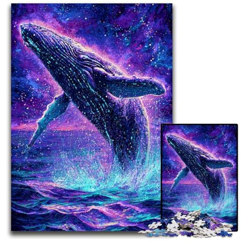 1000-teiliges Puzzle für Teenager, Psychedelischer Wal, Papppuzzle, Weihnachten, Halloween, Ostern, Neujahr, 26x38cm 1000-teiliges Puzzle für Teenager, Psychedelischer Wal, Papppuzzle, Weihnachten, Halloween, Ostern, Neujahr, 26x38cm von JIANGENNF