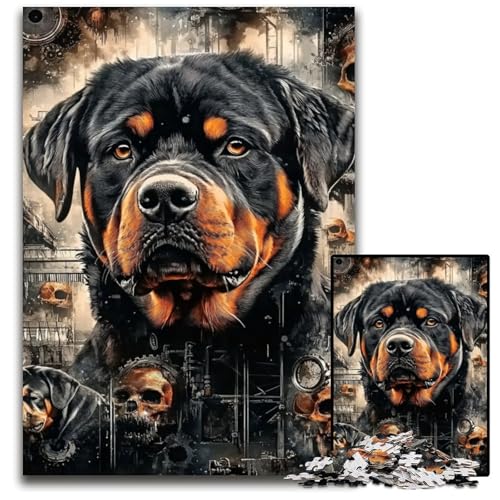 1000-teiliges Puzzle für Teenager, Rottweiler-Collage, Holzpuzzle, Weihnachten, Halloween, Ostern, Neujahr, 50x75cm 1000-teiliges Puzzle für Teenager, Rottweiler-Collage, Holzpuzzle, Weihnachten, Halloween, Ostern, Neujahr, 50x75cm von JIANGENNF