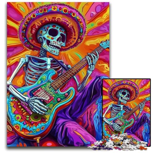 1000-teiliges Puzzle für Teenager, Skelett-Holzpuzzle, Weihnachten, Halloween, Ostern, Neujahr, 50x75cm 1000-teiliges Puzzle für Teenager, Skelett-Holzpuzzle, Weihnachten, Halloween, Ostern, Neujahr, 50x75cm von JIANGENNF