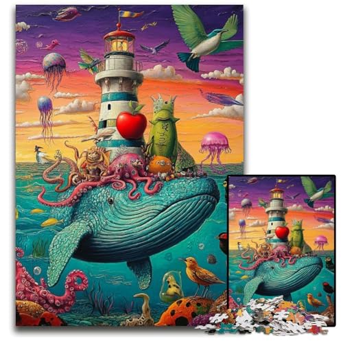 1000-teiliges Puzzle für Teenager, Walhaus, Kartonpuzzle, Weihnachten, Halloween, Ostern, Neujahr, 26x38cm 1000-teiliges Puzzle für Teenager, Walhaus, Kartonpuzzle, Weihnachten, Halloween, Ostern, Neujahr, 26x38cm von JIANGENNF