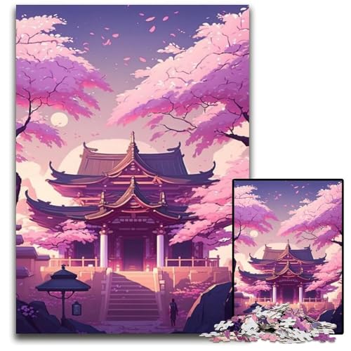1000-teiliges Puzzle im japanischen Stil, anspruchsvolle Rätsel, interaktives Familienspiel, Denksportaufgabe, Lernspielzeug, 26x38cm/10,23x14,96 Zoll von JIANGENNF