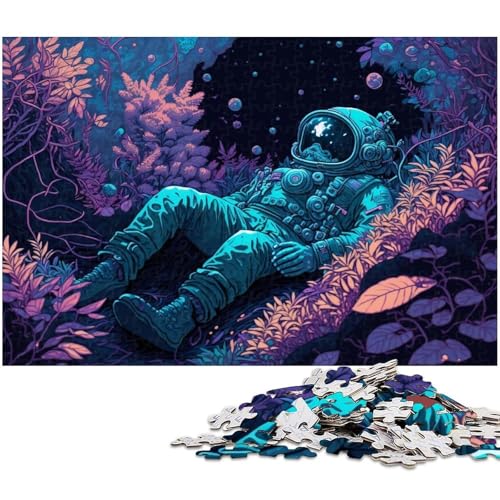 1000-teiliges Puzzle mit Astronautenmotiv, Holzpuzzle für Erwachsene, Spiel für Erwachsene, Geschenk, interaktives Familienspiel, Gehirn-Herausforderung, Geschenk, 50 x 75 cm / 19,68 x 29,52 Zoll 1000-teiliges Puzzle mit Astronautenmotiv, Holzpuzzle für Erwachsene, Spiel für Erwachsene, Geschenk, interaktives Familienspiel, Gehirn-Herausforderung, Geschenk, 50 x 75 cm / 19,68 x 29,52 Zoll von JIANGENNF