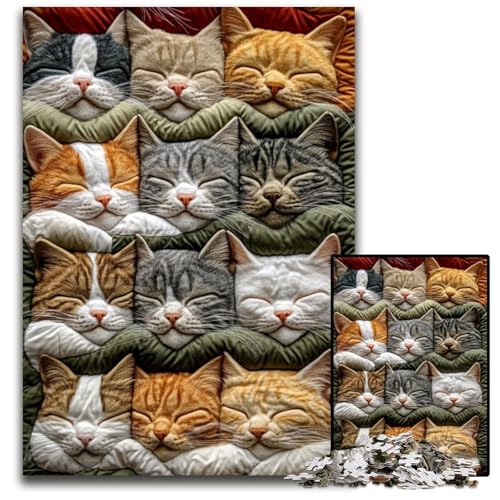 1000-teiliges Puzzle mit Katzencollage, Kartonpuzzle, anspruchsvolles Denkspiel für Teenager, Spaß für den Familienspielabend, 26x38cm 1000-teiliges Puzzle mit Katzencollage, Kartonpuzzle, anspruchsvolles Denkspiel für Teenager, Spaß für den Familienspielabend, 26x38cm von JIANGENNF
