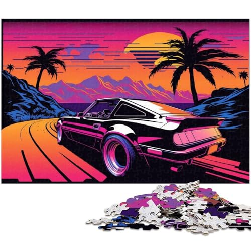 1000-teiliges Puzzle mit Neon-Sportwagen-Landschaft für Erwachsene, Denkspiel, interaktives Familienspiel, geeignet für Kinder ab 14 Jahren, 26 x 38 cm / 10,23 x 14,96 Zoll 1000-teiliges Puzzle mit Neon-Sportwagen-Landschaft für Erwachsene, Denkspiel, interaktives Familienspiel, geeignet für Kinder ab 14 Jahren, 26 x 38 cm / 10,23 x 14,96 Zoll von JIANGENNF