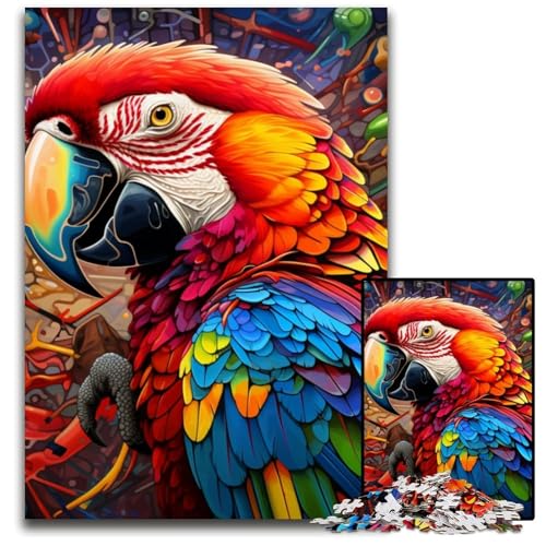 1000-teiliges Puzzle mit Tieren, Vögeln, Papageien, aus Pappe Weihnachten, Halloween, Ostern, Neujahr, 26x38cm/10,23x14,96 Zoll von JIANGENNF