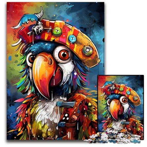 1000-teiliges Puzzle mit Tieren, Vögeln und Papageien, anspruchsvolles Denkspiel, dekoratives DIY-Spiel, interaktives Familienspielzeug, 26x38cm/10,23x14,96 Zoll von JIANGENNF