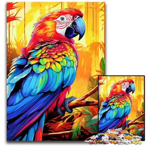1000-teiliges Puzzle mit Tieren, Vögeln und Papageien für Erwachsene. Anspruchsvolles Denkspiel für Jugendliche, unterhaltsames interaktives Spiel für die ganze Familie, 26x38cm/10,23x14,96 Zoll von JIANGENNF