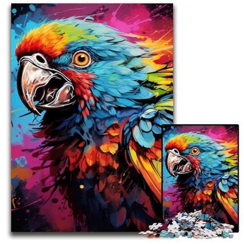 1000-teiliges Puzzle mit Tieren, Vögeln und Papageien für Erwachsene. Anspruchsvolles Denkspiel für Jugendliche, unterhaltsames interaktives Spiel für die ganze Familie, 50x75cm/19,68x29,52 Zoll von JIANGENNF