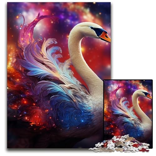 1000-teiliges Puzzle mit Tiermotiven und Flamingos für Erwachsene, anspruchsvolles Denkspiel für Jugendliche, unterhaltsames interaktives Spiel für die ganze Familie, 50x75cm/19,68x29,52 Zoll von JIANGENNF