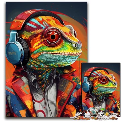 1000-teiliges Puzzle mit Tiermotiven und Nilkrokodilen für Erwachsene. Anspruchsvolles Denkspiel für Jugendliche, unterhaltsames interaktives Spiel für die ganze Familie, 26x38cm/10,23x14,96 Zoll von JIANGENNF