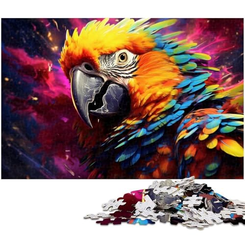1000-teiliges Puzzle mit bunten Papageien für Erwachsene, Denkspiel, interaktives Familienspiel, geeignet für Kinder ab 14 Jahren, 26 x 38 cm / 10,23 x 14,96 Zoll 1000-teiliges Puzzle mit bunten Papageien für Erwachsene, Denkspiel, interaktives Familienspiel, geeignet für Kinder ab 14 Jahren, 26 x 38 cm / 10,23 x 14,96 Zoll von JIANGENNF
