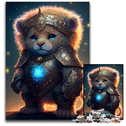 1000-teiliges Puzzle mit niedlichem Löwenkrieger-Puzzle für Erwachsene, für Teenager und Familienspaß – DIY-Denkspiel als Geschenk, 50x75cm/19,68x29,52 Zoll 1000-teiliges Puzzle mit niedlichem Löwenkrieger-Puzzle für Erwachsene, für Teenager und Familienspaß – DIY-Denkspiel als Geschenk, 50x75cm/19,68x29,52 Zoll von JIANGENNF