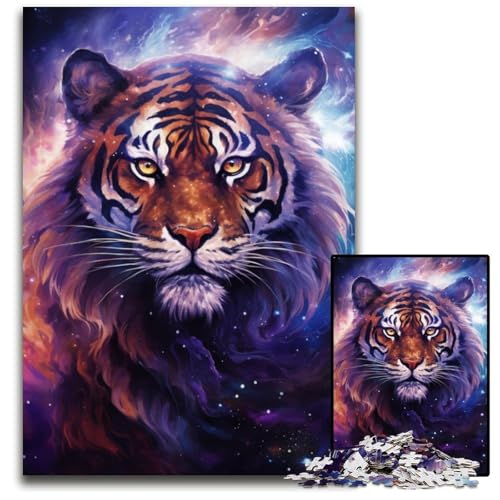1000-teiliges Puzzle mit sternenklarem, farbenfrohem Elefantenmotiv, anspruchsvolles Denkspiel für Teenager und Familieninteraktion, 26x38cm/10,23x14,96 Zoll 1000-teiliges Puzzle mit sternenklarem, farbenfrohem Elefantenmotiv, anspruchsvolles Denkspiel für Teenager und Familieninteraktion, 26x38cm/10,23x14,96 Zoll von JIANGENNF