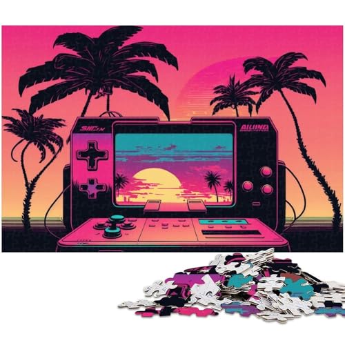 1000-teiliges Retro-Gaming-Puzzle für Erwachsene, Denkspiel, interaktives Familienspiel, geeignet für Kinder ab 14 Jahren, 26 x 38 cm / 10,23 x 14,96 Zoll 1000-teiliges Retro-Gaming-Puzzle für Erwachsene, Denkspiel, interaktives Familienspiel, geeignet für Kinder ab 14 Jahren, 26 x 38 cm / 10,23 x 14,96 Zoll von JIANGENNF