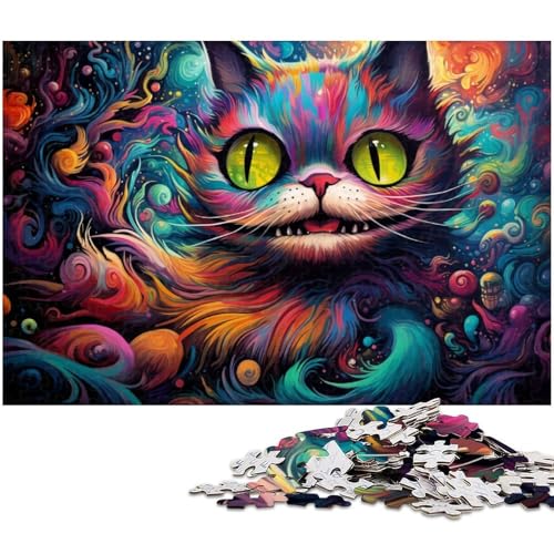 Alice Cat 1000-teiliges Puzzle aus Holz, kreatives Familienspiel und Heimdekoration, Teenager, 50 x 75 cm / 19,68 x 29,52 Zoll Alice Cat 1000-teiliges Puzzle aus Holz, kreatives Familienspiel und Heimdekoration, Teenager, 50 x 75 cm / 19,68 x 29,52 Zoll von JIANGENNF