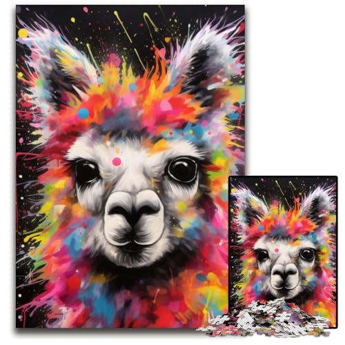 Alpaka-Puzzle 1000 Teile für Erwachsene, Papppuzzle für Erwachsene, Familienaktivität, Denksportaufgabe, Heimdekoration, 26x38cm/10,23x14,96 Zoll Alpaka-Puzzle 1000 Teile für Erwachsene, Papppuzzle für Erwachsene, Familienaktivität, Denksportaufgabe, Heimdekoration, 26x38cm/10,23x14,96 Zoll von JIANGENNF