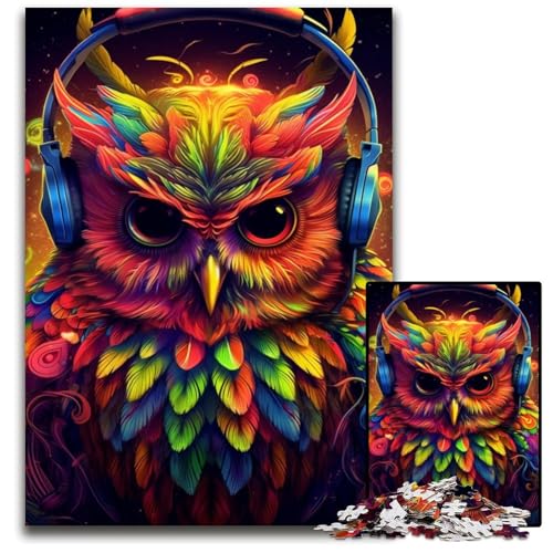 Anime-Eulen-Puzzles für 1000 Teile, interaktives Familienspiel, Denksportaufgabe, Lernspielzeug, 50x75cm/19,68x29,52 Zoll von JIANGENNF