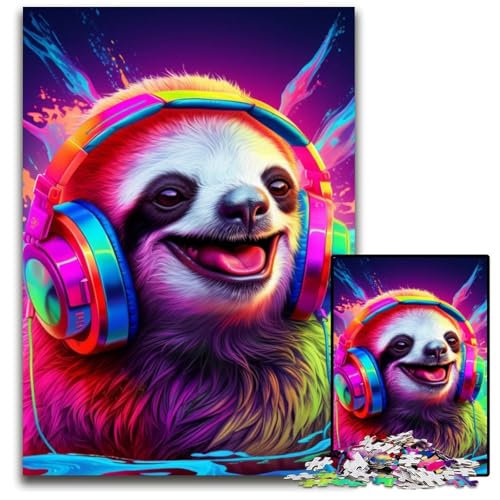 Art Animal Faultier 1000-teiliges Puzzle, anspruchsvolle Puzzles, interaktives Familienspiel, Gehirn-Herausforderung, Lernspielzeug, 26x38cm/10,23x14,96 Zoll Art Animal Faultier 1000-teiliges Puzzle, anspruchsvolle Puzzles, interaktives Familienspiel, Gehirn-Herausforderung, Lernspielzeug, 26x38cm/10,23x14,96 Zoll von JIANGENNF