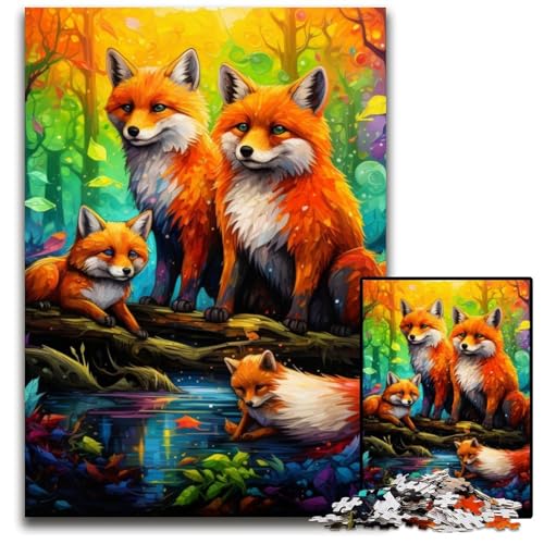 Art Fox Puzzles 1000 Teile für Erwachsene, Unmögliche Puzzles für Erwachsene, Interaktives Familienspiel, DIY-Heimdekor, Denksportaufgabe als Geschenk, 50x75cm/19,68x29,52 Zoll Art Fox Puzzles 1000 Teile für Erwachsene, Unmögliche Puzzles für Erwachsene, Interaktives Familienspiel, DIY-Heimdekor, Denksportaufgabe als Geschenk, 50x75cm/19,68x29,52 Zoll von JIANGENNF