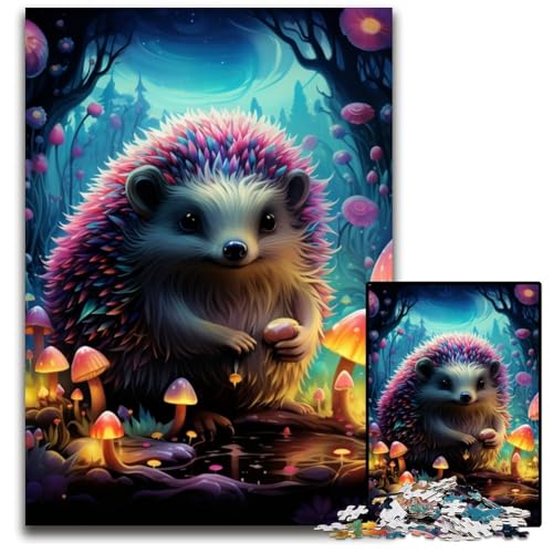 Art Hedgehog 1000-teiliges Puzzle, anspruchsvolle Puzzles, interaktives Familienspiel, Denksportaufgabe, Lernspielzeug, 26x38cm/10,23x14,96 Zoll Art Hedgehog 1000-teiliges Puzzle, anspruchsvolle Puzzles, interaktives Familienspiel, Denksportaufgabe, Lernspielzeug, 26x38cm/10,23x14,96 Zoll von JIANGENNF
