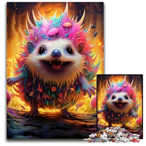 Art Hedgehog Puzzle für Erwachsene, 1000 Teile, Holzpuzzle, interaktives Familienspiel, Denksportaufgabe, Lernspielzeug, 50x75cm/19,68x29,52 Zoll Art Hedgehog Puzzle für Erwachsene, 1000 Teile, Holzpuzzle, interaktives Familienspiel, Denksportaufgabe, Lernspielzeug, 50x75cm/19,68x29,52 Zoll von JIANGENNF