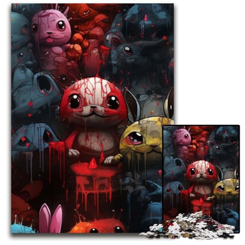 Art Rabbits 1000-teiliges Puzzle, anspruchsvolle Puzzles, interaktives Familienspiel, Denksportaufgabe, Lernspielzeug, 26x38cm/10,23x14,96 Zoll Art Rabbits 1000-teiliges Puzzle, anspruchsvolle Puzzles, interaktives Familienspiel, Denksportaufgabe, Lernspielzeug, 26x38cm/10,23x14,96 Zoll von JIANGENNF