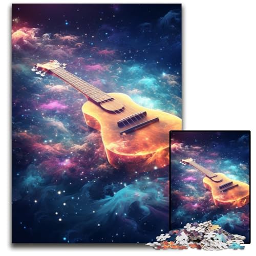 Art Star Gitarren-Puzzle 1000 Teile für Erwachsene, Puzzle für Erwachsene, Familienaktivität, Heimdekoration zum Selbermachen, 50x75cm/19,68x29,52 Zoll Art Star Gitarren-Puzzle 1000 Teile für Erwachsene, Puzzle für Erwachsene, Familienaktivität, Heimdekoration zum Selbermachen, 50x75cm/19,68x29,52 Zoll von JIANGENNF