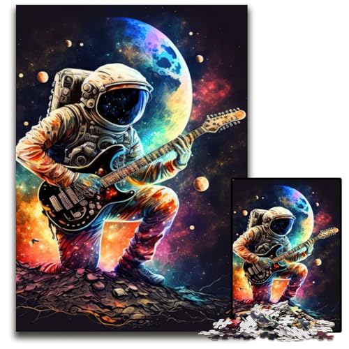 Astronaut spielt Gitarre, 1000-teiliges Puzzle, Puzzle für Erwachsene, Gehirn-Herausforderung, Geschenk, pädagogische Aktivität für Teenager, 50x75cm/19,68x29,52 Zoll Astronaut spielt Gitarre, 1000-teiliges Puzzle, Puzzle für Erwachsene, Gehirn-Herausforderung, Geschenk, pädagogische Aktivität für Teenager, 50x75cm/19,68x29,52 Zoll von JIANGENNF