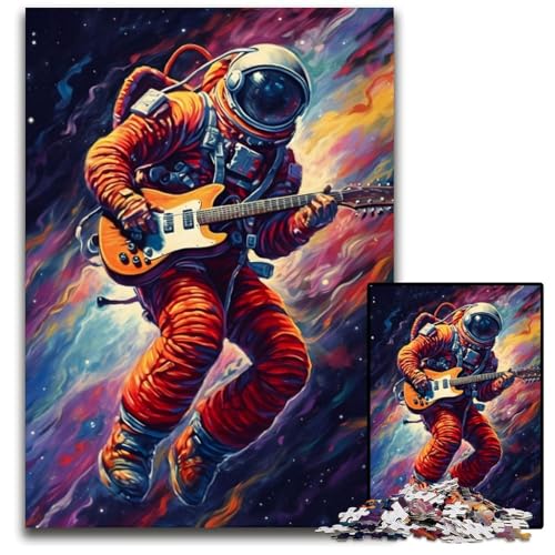 Astronaut spielt Gitarre, 1000-teiliges Puzzle aus Pappe, Denkspiel für Jugendliche und Familieninteraktion, 26x38cm/10,23x14,96 Zoll Astronaut spielt Gitarre, 1000-teiliges Puzzle aus Pappe, Denkspiel für Jugendliche und Familieninteraktion, 26x38cm/10,23x14,96 Zoll von JIANGENNF