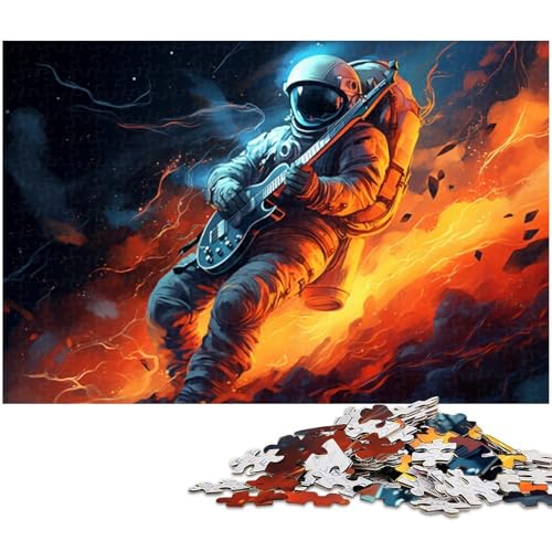 Astronaut spielt Gitarre, Puzzle für Erwachsene, 1000 Teile, Puzzle für Erwachsene, perfekte Dekoration für Zuhause oder das Büro, 50 x 75 cm / 19,68 x 29,52 Zoll Astronaut spielt Gitarre, Puzzle für Erwachsene, 1000 Teile, Puzzle für Erwachsene, perfekte Dekoration für Zuhause oder das Büro, 50 x 75 cm / 19,68 x 29,52 Zoll von JIANGENNF