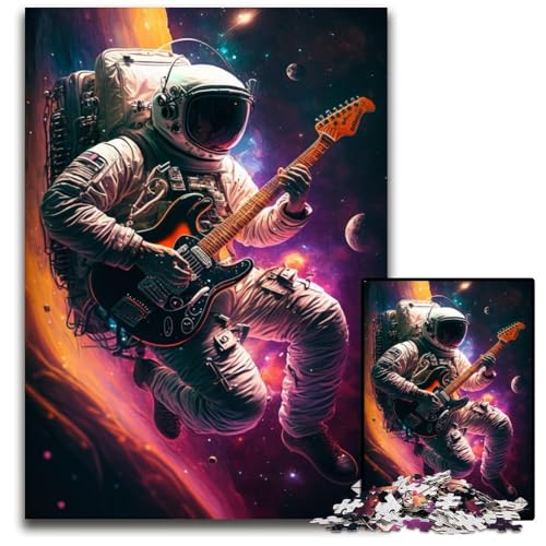 Astronaut spielt Gitarre, Puzzle für Erwachsene, 1000 Teile, unmögliches Puzzle für Erwachsene, ideal für Teenager und Sammler, Reisegeschenk, Familienaktivität, 50x75cm/19,68x29,52 Zoll Astronaut spielt Gitarre, Puzzle für Erwachsene, 1000 Teile, unmögliches Puzzle für Erwachsene, ideal für Teenager und Sammler, Reisegeschenk, Familienaktivität, 50x75cm/19,68x29,52 Zoll von JIANGENNF
