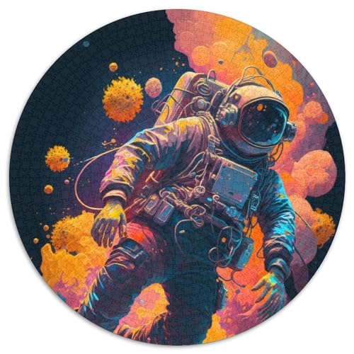 Astronauten-Puzzle, 1000 Teile, Karton-Puzzle für Erwachsene, Geburtstagsgeschenkidee, anspruchsvolles Denkspiel (Größe 67,5 x 67,5 cm) von JIANGENNF