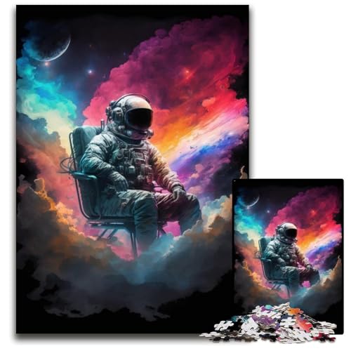 Astronauten-Puzzle, 1000 Teile, Puzzle für Erwachsene, anspruchsvolles Denkspiel, entspannendes Spielzeug für Teenager, 26x38cm/10,23x14,96 Zoll von JIANGENNF