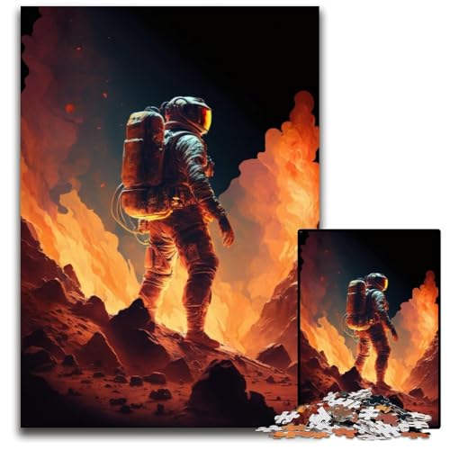 Astronauten-Puzzle, 1000 Teile, Puzzle für Erwachsene, anspruchsvolles Denkspiel, entspannendes Spielzeug für Teenager, 50x75cm/19,68x29,52 Zoll von JIANGENNF