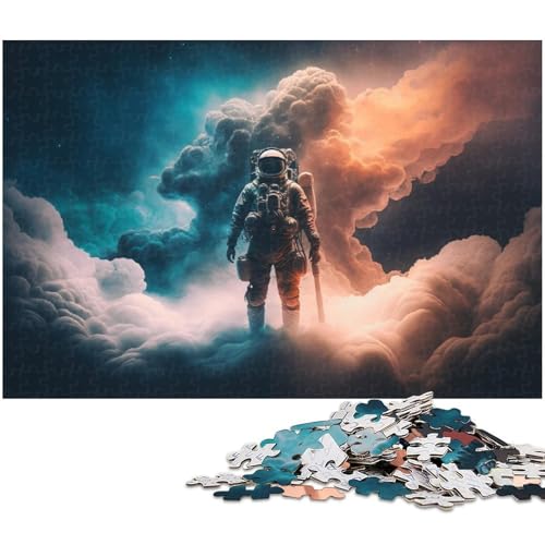 Astronauten-Puzzle 1000 Teile für Erwachsene. Schwierige Puzzles für Erwachsene. Herausforderndes Denkspiel – Entspannendes Spielzeug für Teenager. 50 x 75 cm / 19,68 x 29,52 Zoll von JIANGENNF