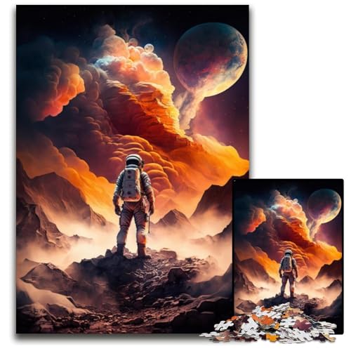 Astronauten-Puzzles für 1000 Teile, interaktives Familienspiel, Denksportaufgabe, Lernspielzeug, 26x38cm/10,23x14,96 Zoll von JIANGENNF