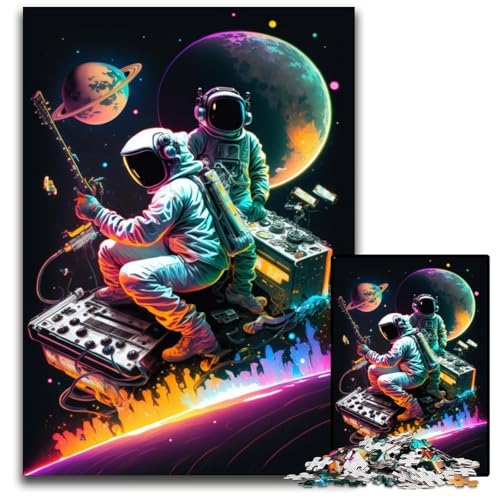 Astronauten-Puzzles für 1000 Teile, interaktives Familienspiel, Denksportaufgabe, Lernspielzeug, 50x75cm/19,68x29,52 Zoll von JIANGENNF