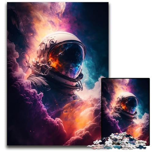 Astronauten-Puzzles für 1000 Teile, interaktives Familienspiel, Denksportaufgabe, Lernspielzeug, 50x75cm/19,68x29,52 Zoll von JIANGENNF