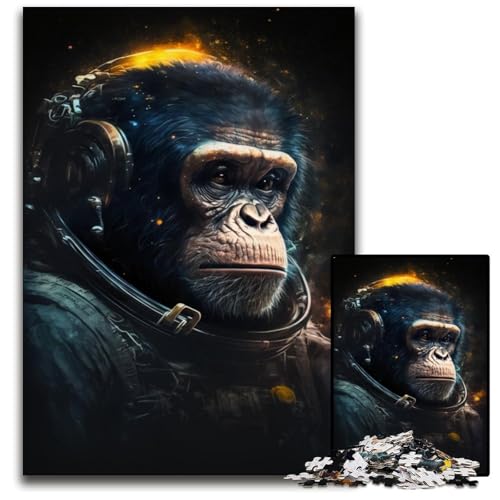 Astronauten-Schimpansen-Puzzle 1000 Teile für Erwachsene, Puzzle, Eltern, Partner, Freunde – ab 14 Jahren, 26x38cm/10,23x14,96 Zoll Astronauten-Schimpansen-Puzzle 1000 Teile für Erwachsene, Puzzle, Eltern, Partner, Freunde – ab 14 Jahren, 26x38cm/10,23x14,96 Zoll von JIANGENNF